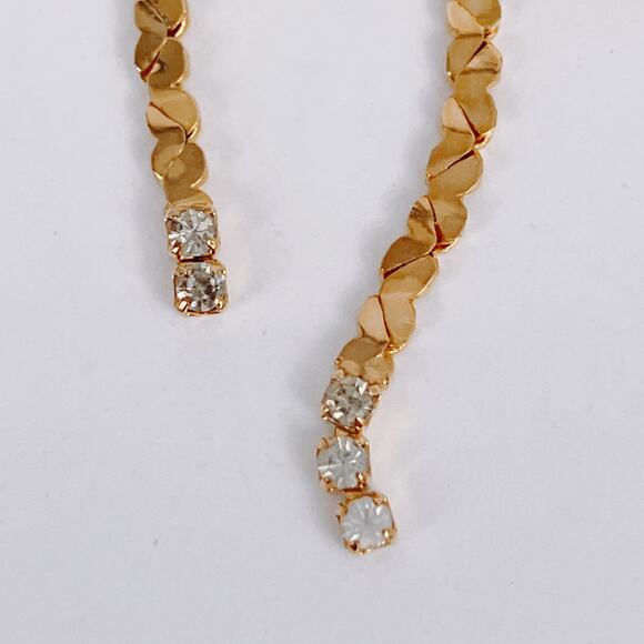 Vintage Signed Avon Clear Marquise Rhinestone Bow Brooch Gold Tone Ribbon Pin - Picture 4 of 8